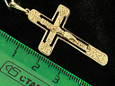 На фото Золотые кресты в Казахстане №крестик из красного золота без вставки вес 3.39 г:     .
