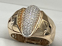 На фото Золотые кольца в Казахстане №кольцо из красного золота с фианитом 18 вес 3.39 г:     .