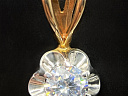 На фото Золотые подвески в Казахстане №подвеска из красного золота с фианитом вес 1.52 г:     .