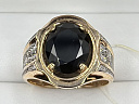 На фото Золотые печатки в Казахстане №печатка из красного золота с фианитом и ониксом 20.5 вес 9.12 г:     .