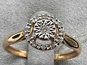На фото Золотые кольца в Казахстане №кольцо из белого золота с бриллиантом 18.5 вес 1.52 г:     .