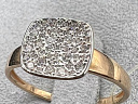 На фото Золотые кольца в Казахстане №кольцо из белого золота с бриллиантом 17 вес 1.73 г:     .