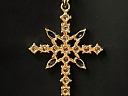 На фото Золотые кресты в Казахстане №крестик из красного золота с цирконием вес 2.69 г:     .