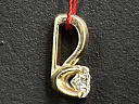 На фото Золотые подвески в Казахстане №подвеска из красного золота с бриллиантом вес 0.61 г:     .