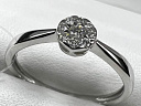 На фото Золотые кольца в Казахстане №кольцо из белого золота с бриллиантом 17 вес 1.53 г:     .
